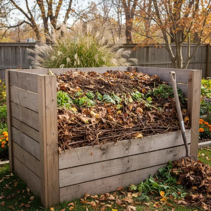 Converting fall leaves to finished compost