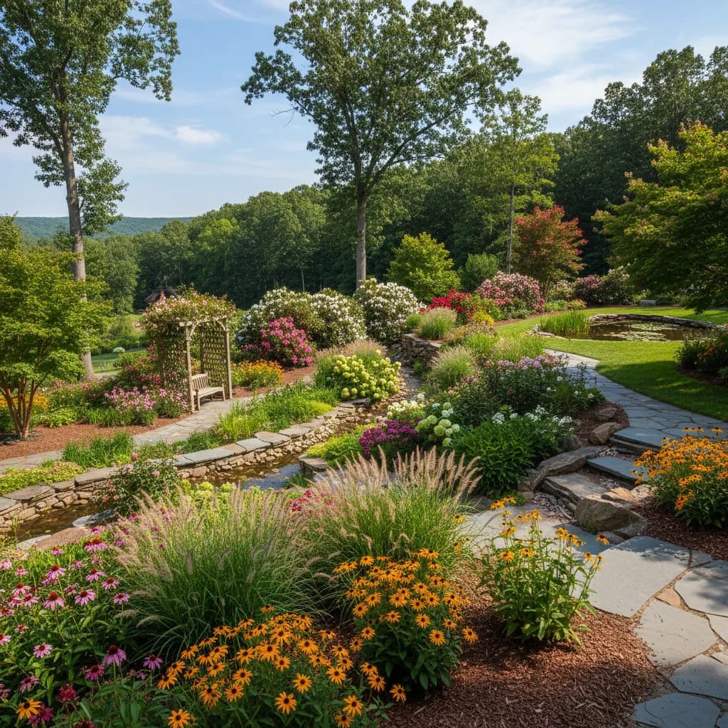 Maryland native garden landscape