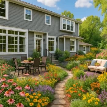 Cottage style garden design by Gardenly AI