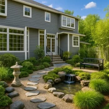 Japanese garden design by Gardenly AI