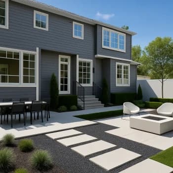Modern minimalist garden design by Gardenly AI