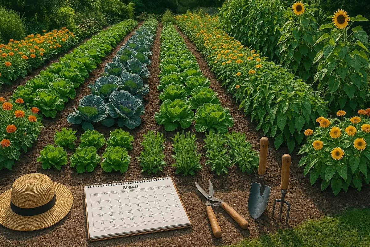 Garden planning and preparation activities for peak summer season