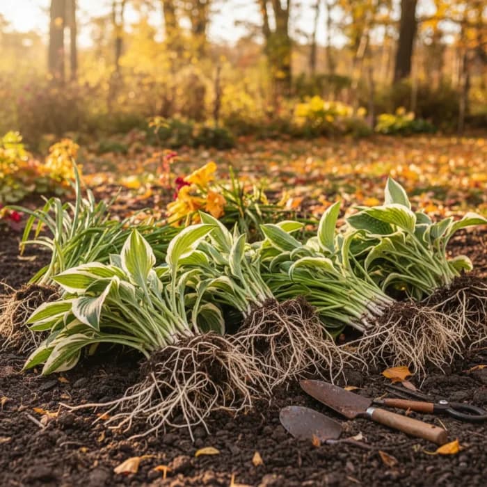 Dividing perennials for free plants