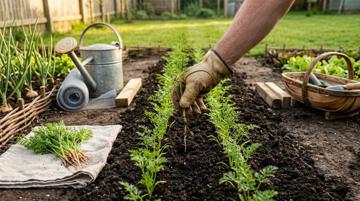 Thin Your Carrots This Week — Quietly, in the Evening, to Beat Carrot Fly