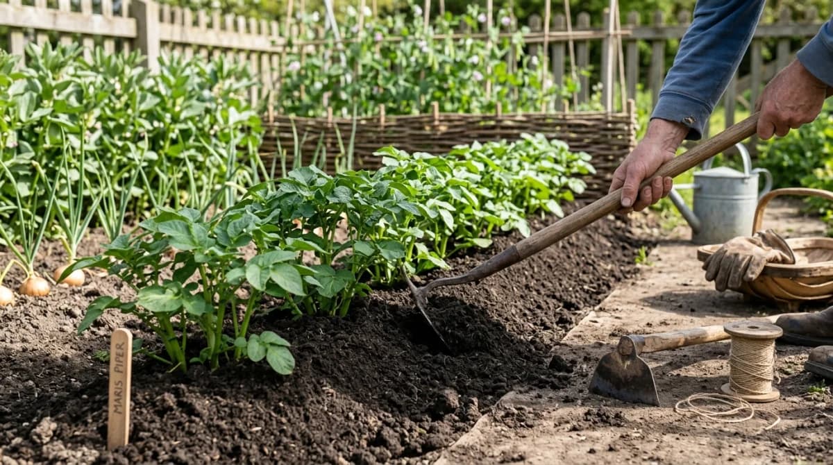 Earth Up Your Potatoes This Week to Boost Yield and Stop the Greening