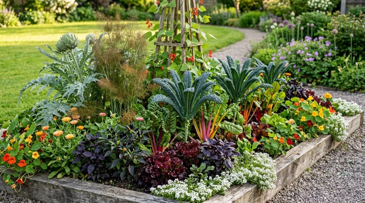 How to Plant a Vegetable Bed That Looks Like a Border, Not a Vegetable Garden