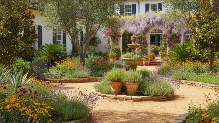 Mediterranean Garden in Louisiana