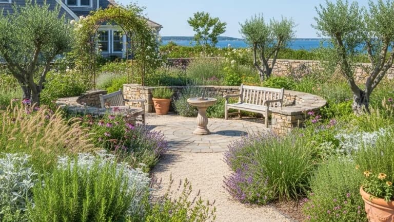 Mediterranean Garden in Rhode Island