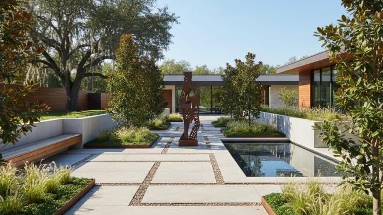 Modern Minimalist Garden in Alabama