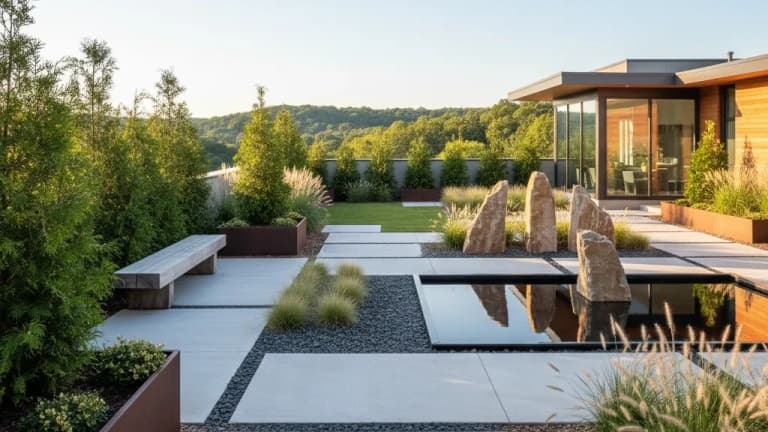 Modern Minimalist Garden in Arkansas