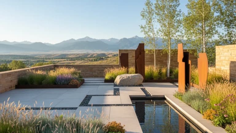 Modern Minimalist Garden in Colorado