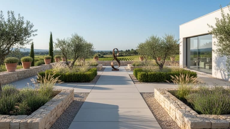 Jardin Minimaliste Contemporain in France