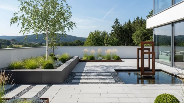 Moderner Minimalistischer Garten in Deutschland
