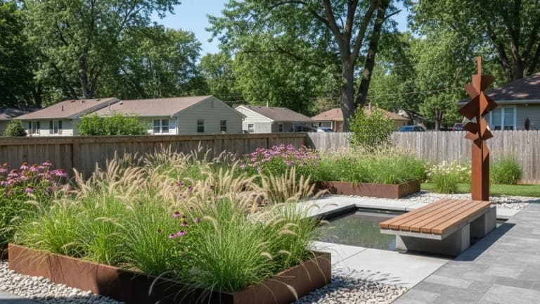 Modern Minimalist Garden in Iowa