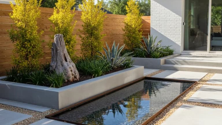 Modern Minimalist Garden in Louisiana