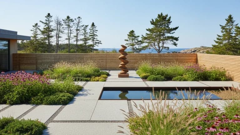 Modern Minimalist Garden in Maine