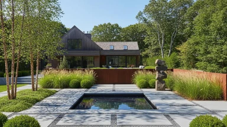Modern Minimalist Garden in Massachusetts