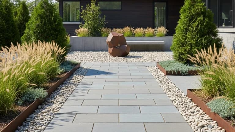 Modern Minimalist Garden in Michigan