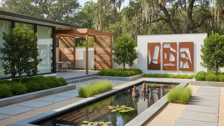 Modern Minimalist Garden in Mississippi
