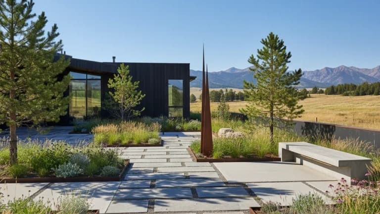 Modern Minimalist Garden in Montana