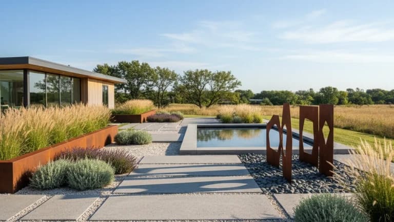 Modern Minimalist Garden in Nebraska