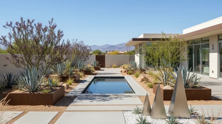 Modern Minimalist Garden in Nevada