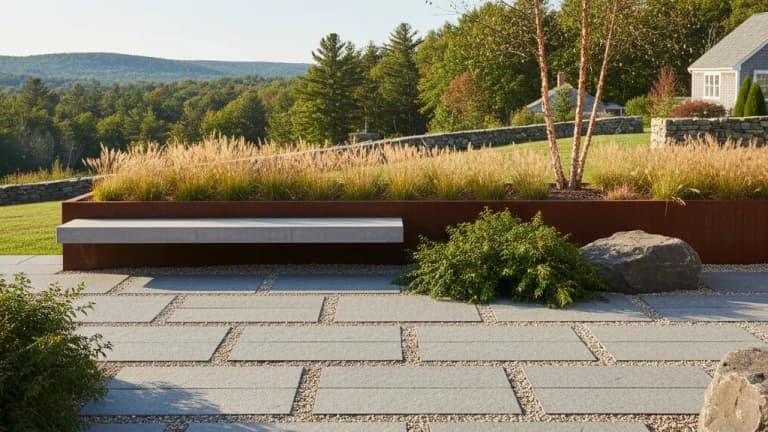 Modern Minimalist Garden in New Hampshire