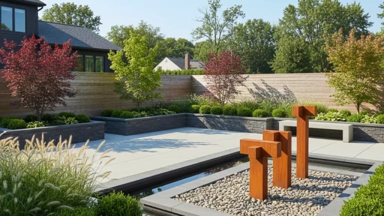 Modern Minimalist Garden in New Jersey