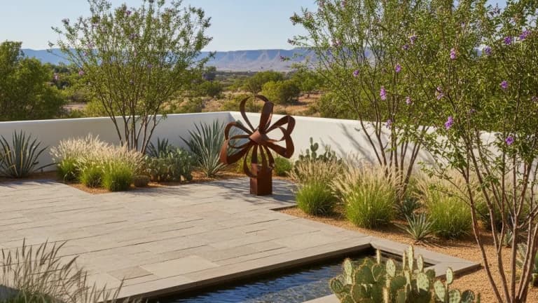 Modern Minimalist Garden in New Mexico