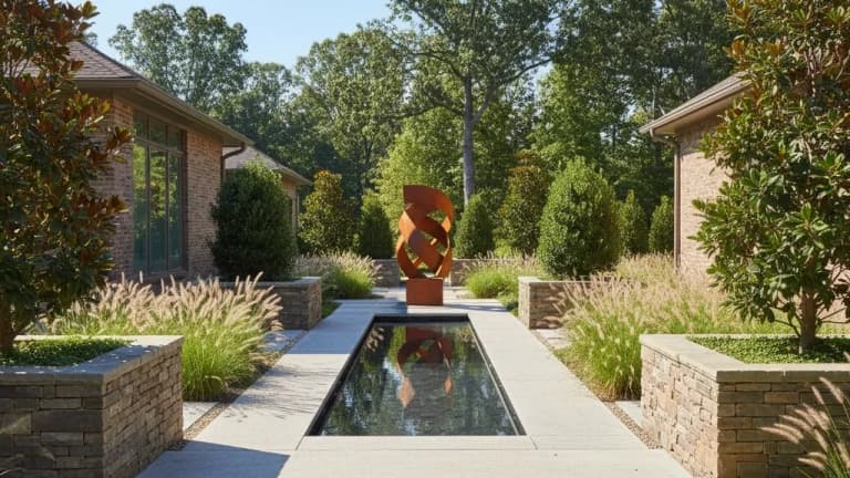 Modern Minimalist Garden in North Carolina