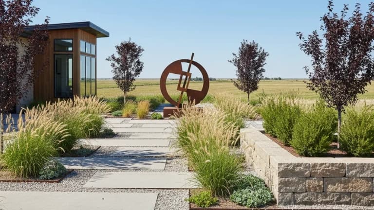 Modern Minimalist Garden in North Dakota
