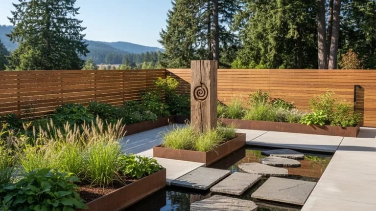 Modern Minimalist Garden in Oregon