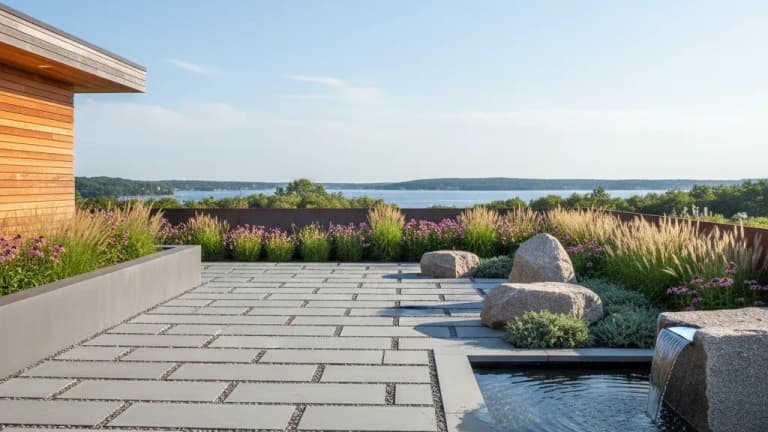 Modern Minimalist Garden in Rhode Island