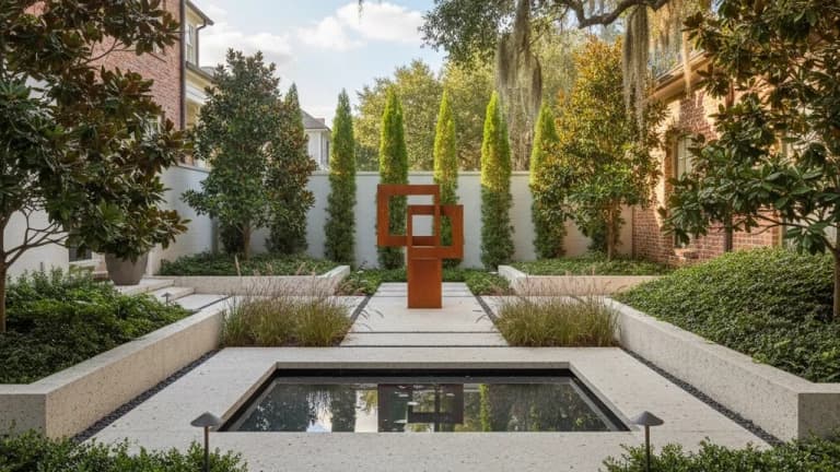 Modern Minimalist Garden in South Carolina
