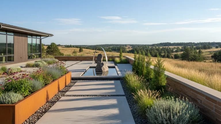 Modern Minimalist Garden in South Dakota