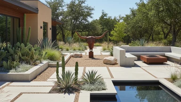 Modern Minimalist Garden in Texas