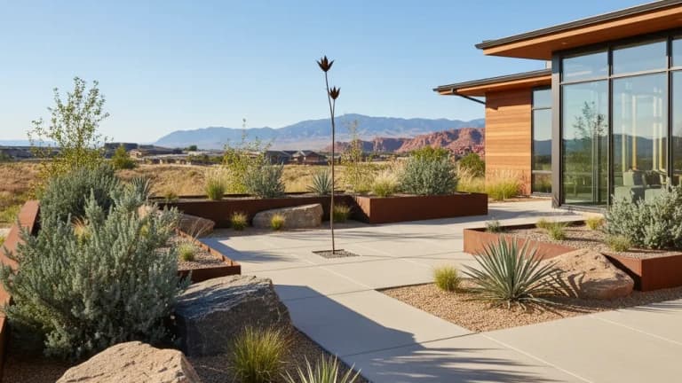 Modern Minimalist Garden in Utah