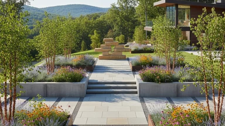 Modern Minimalist Garden in West Virginia