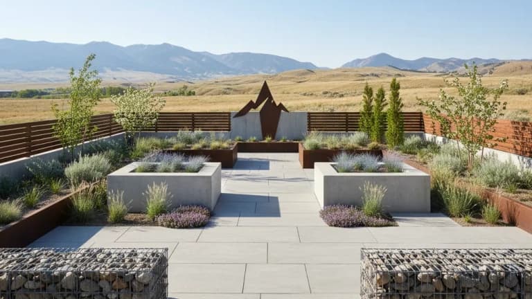 Modern Minimalist Garden in Wyoming