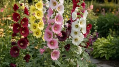 Hollyhocks