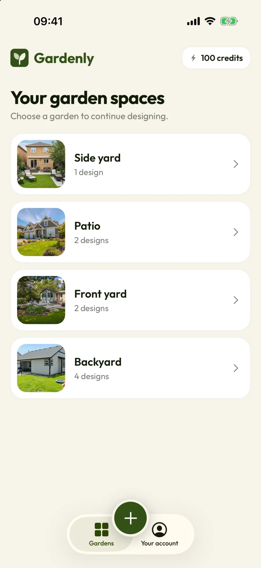 One place per garden