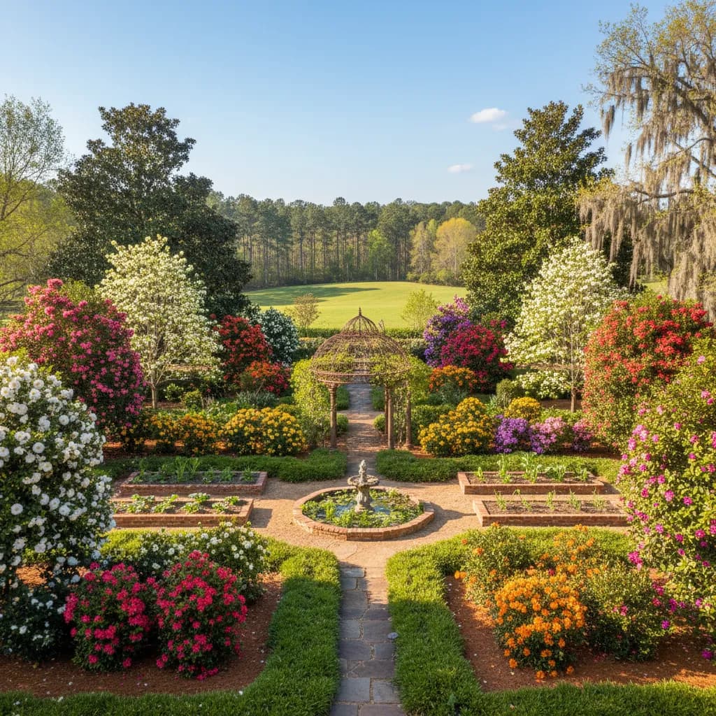 Alabama native garden landscape