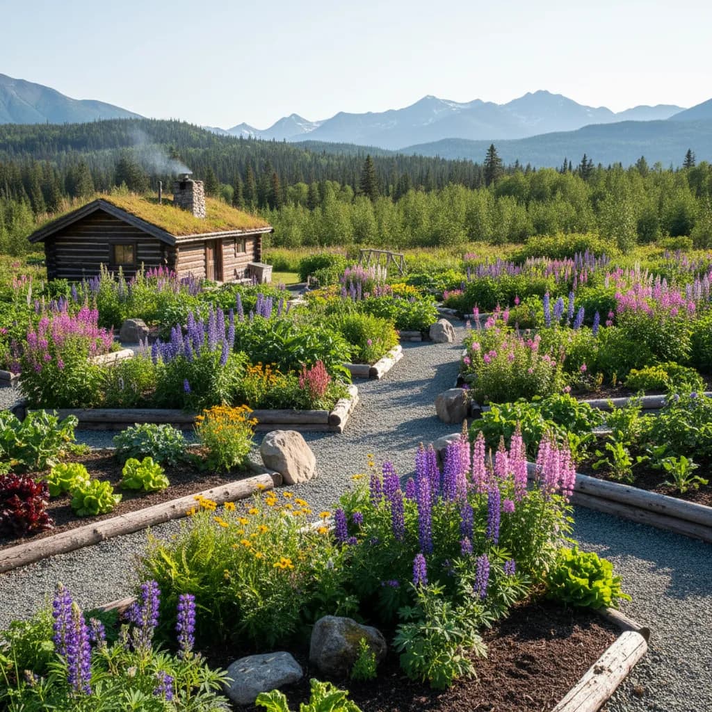 Alaska native garden landscape