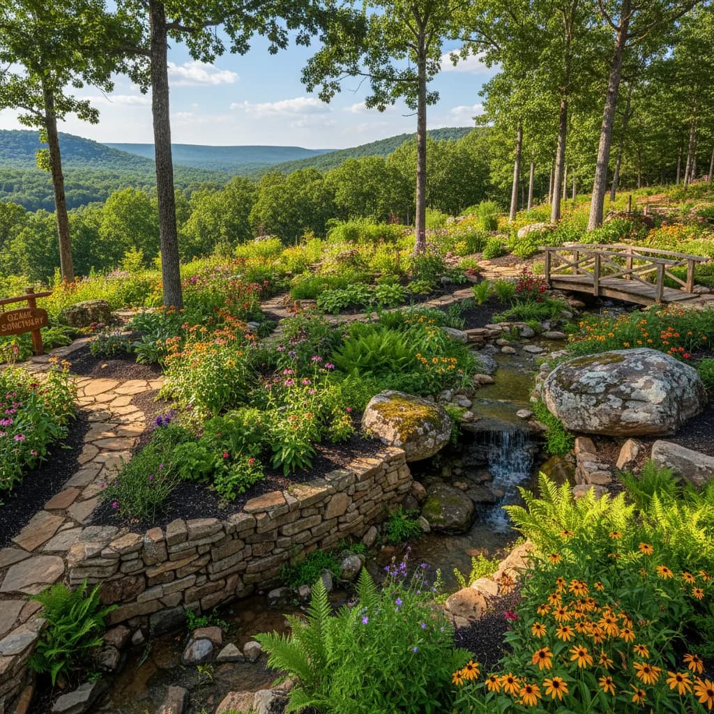 Arkansas native garden landscape