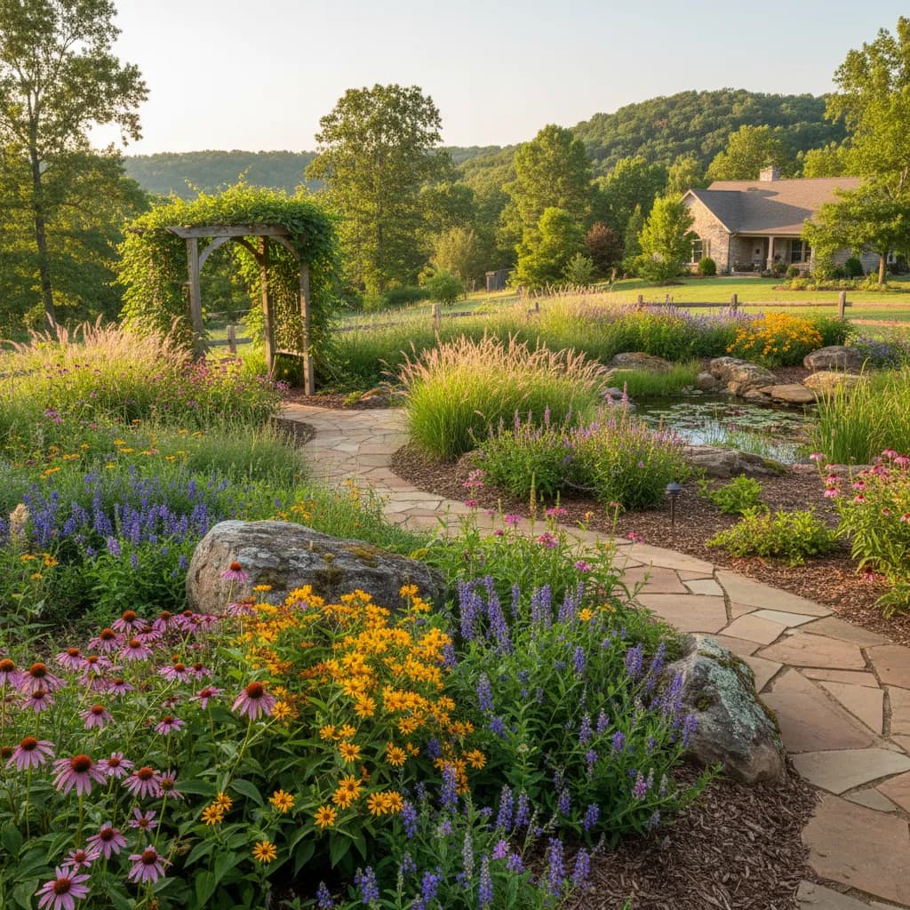 Natural Arkansas landscaping style