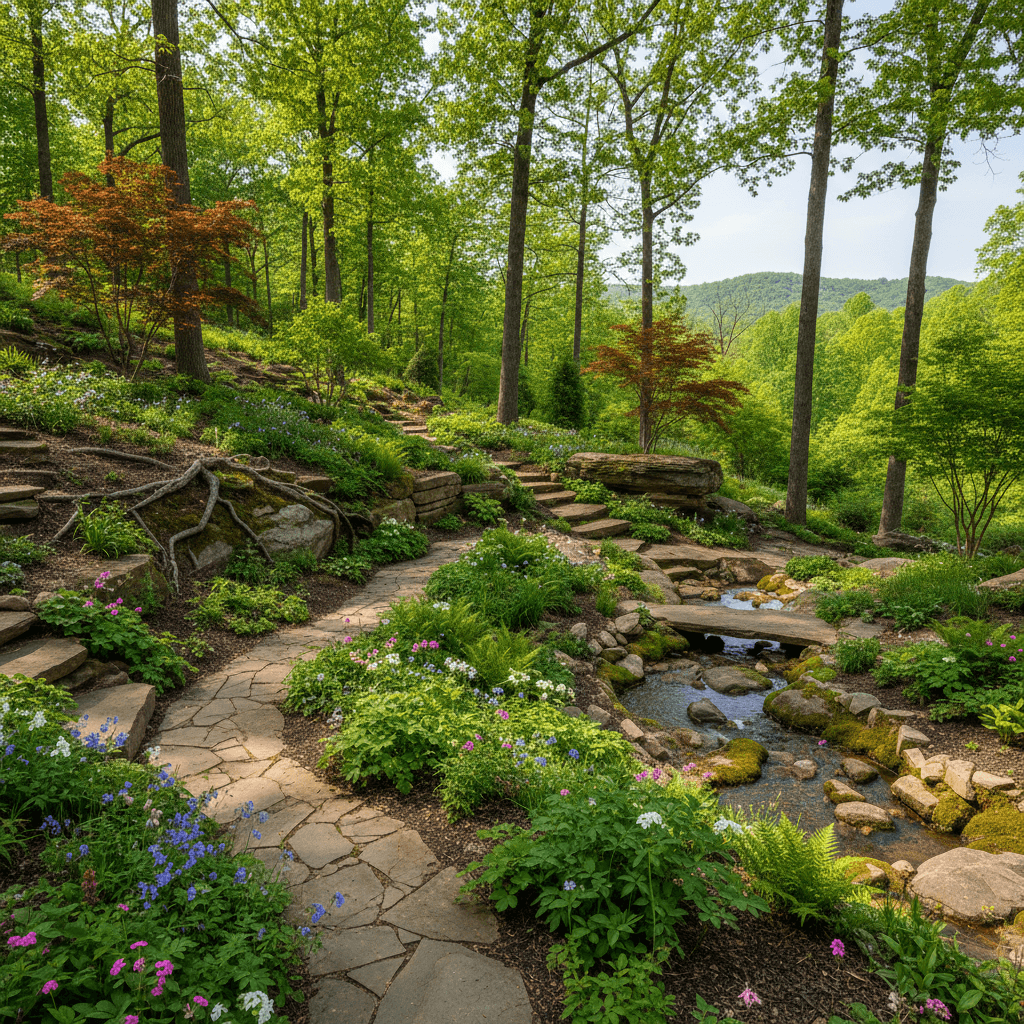 Ozark Woodland Garden landscaping style