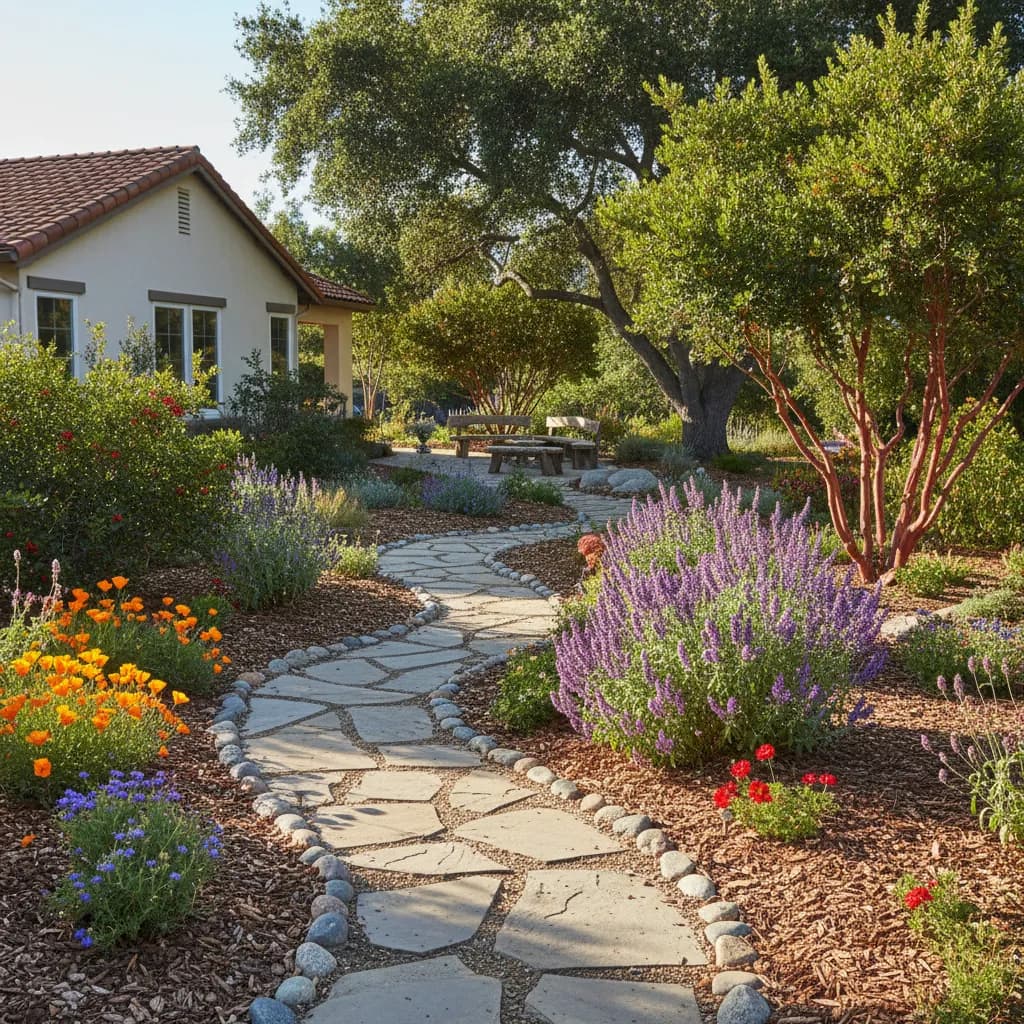 California native garden landscape