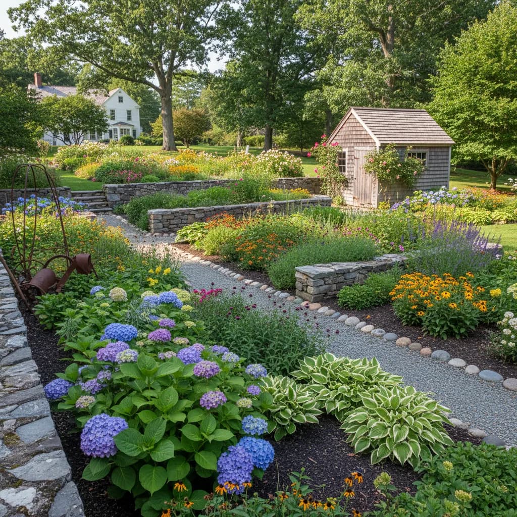 Connecticut native garden landscape