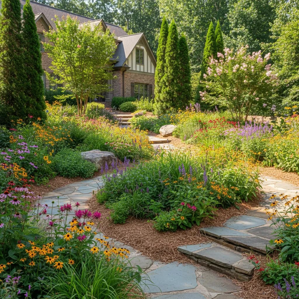 Georgia native garden landscape