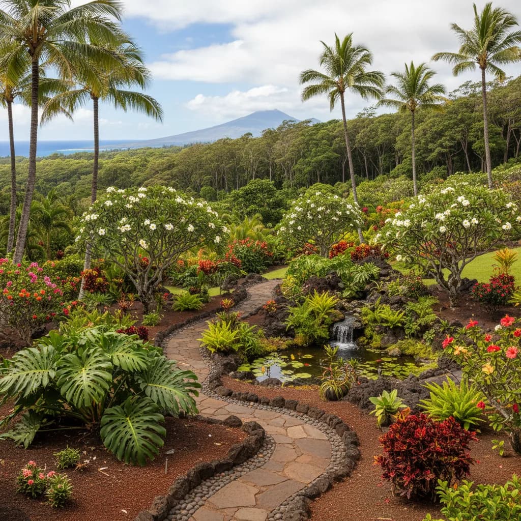 Hawaii native garden landscape